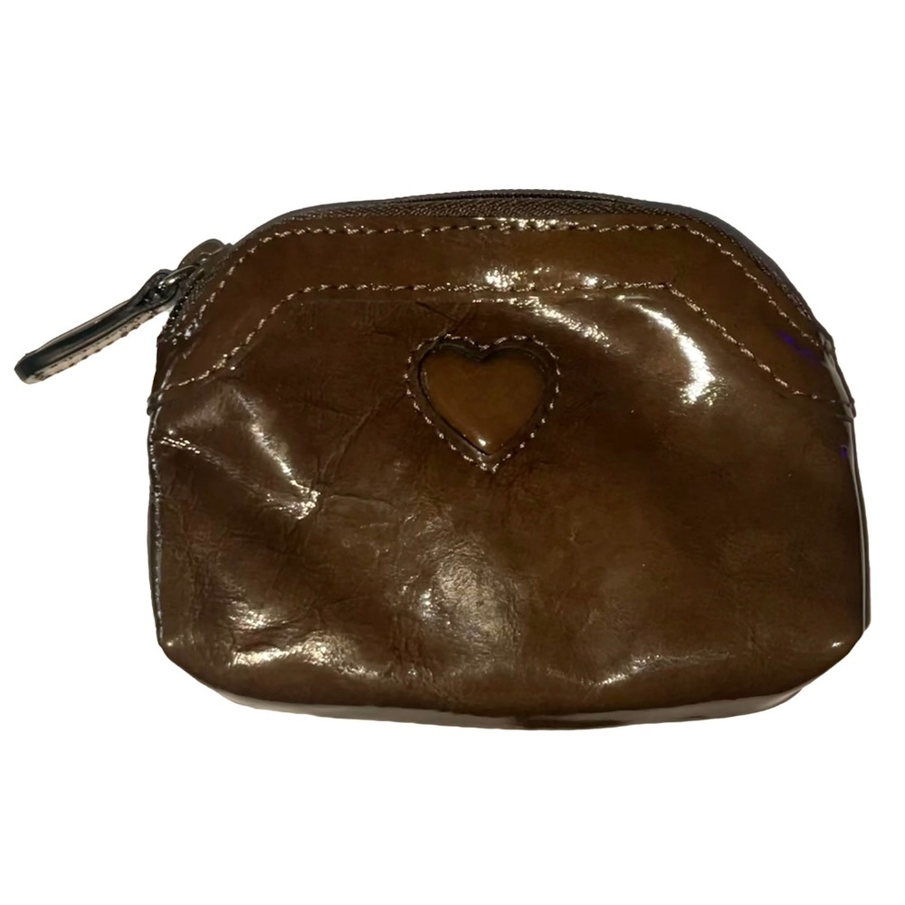 BRIGHTON: BROWN LEATHER COIN PURSE